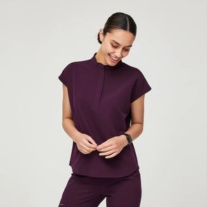 FIGS XXS DEEP PURPLE RAFAELA TOP